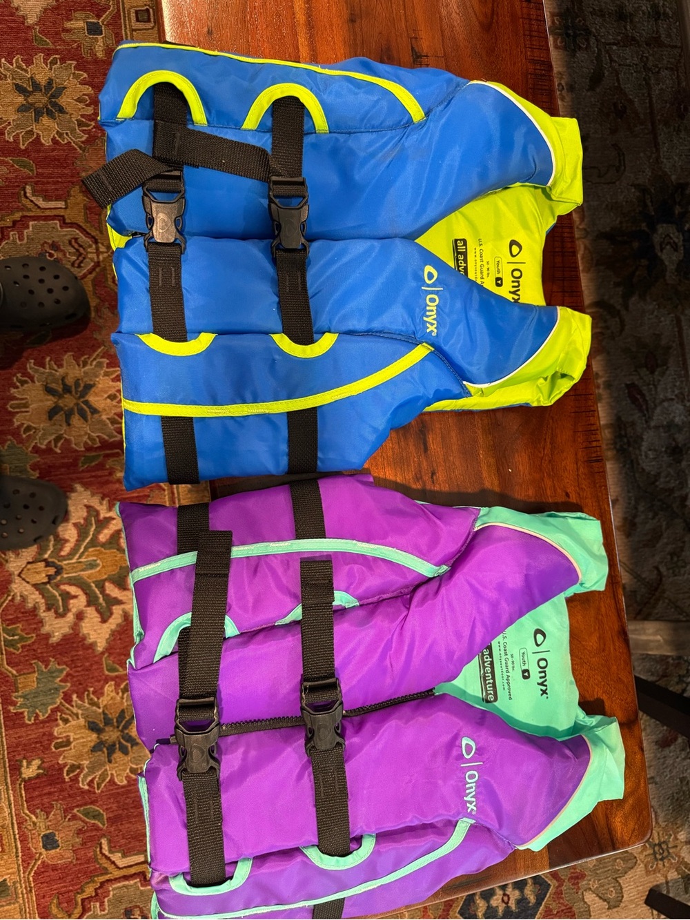 Onyx Youth Life Jacket - Blue & Neon Yellow